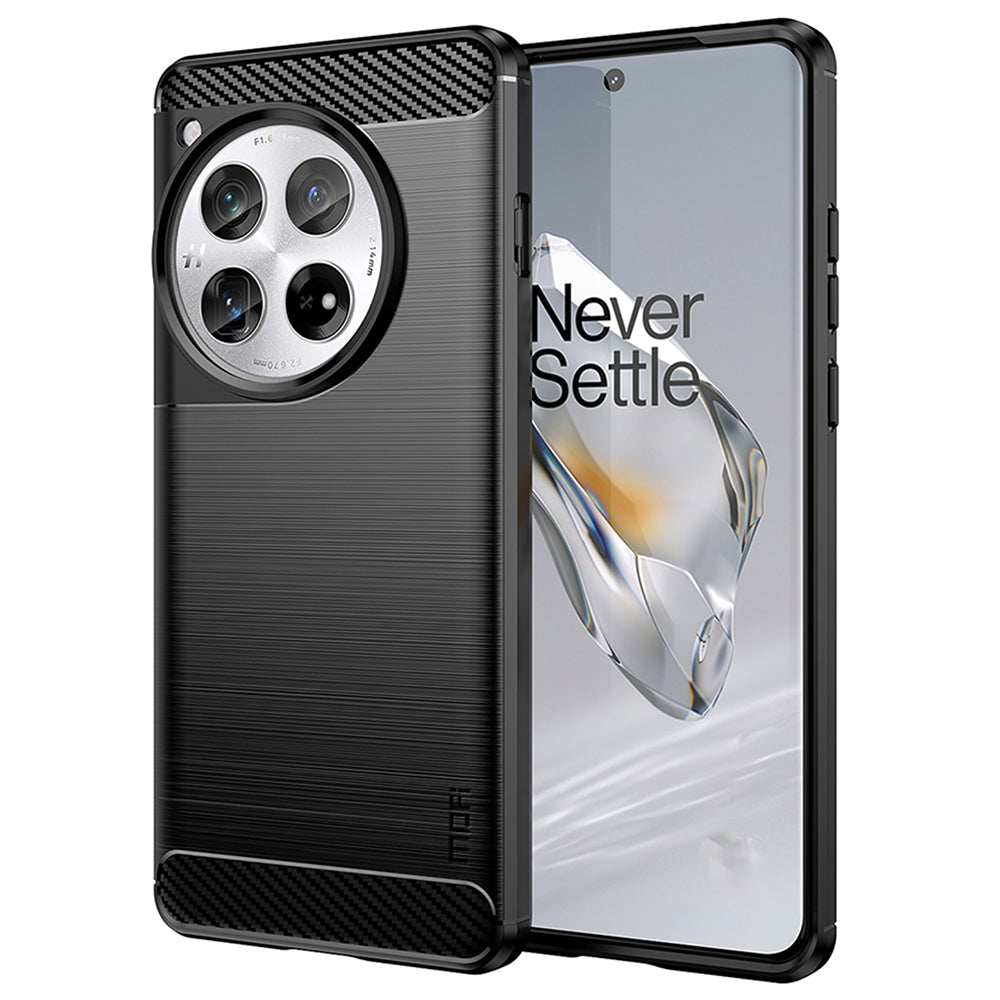 MOFI JK TPU Series-1 For OnePlus 12 5G Case Carbon Fiber Texture TPU Phone Cover - Black MOFI JK TPU Series-1 For OnePlus 12 5G Case Carbon Fiber Texture TPU Phone Cover - Black